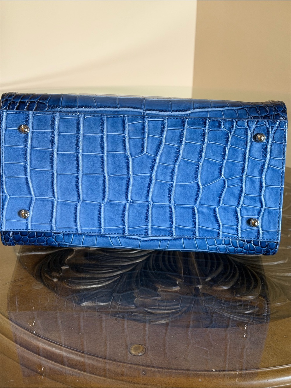 Brahmin Caroline Heavenly Blue Lumeria Satchel - Picture 9 of 15